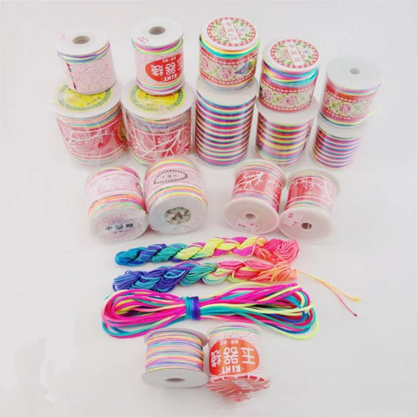 

1 Roll Colorful Nylon Cord Rope For Jewelry Bracelet Making Macrame Braided String Thread 0.4mm/0.8mm/1mm/1.5mm/2mm/2.5mm
