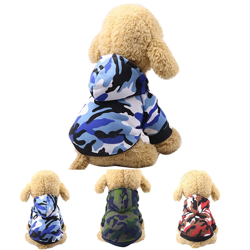 

3 Patterns Classical Camouflage Dog Clothes Winter Warm Soft Puppy Pets Hoodies Dirt-resistant Pet Clothing for Small Medium Dog