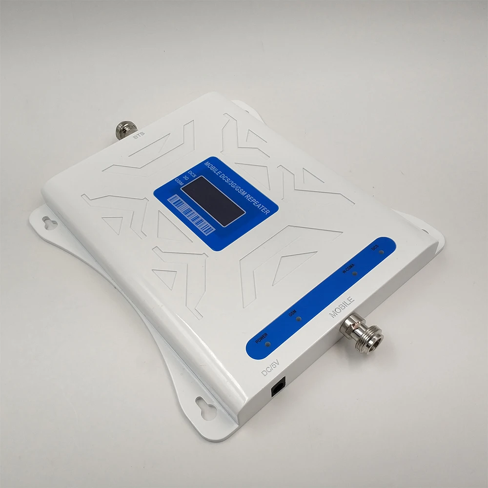 2G 3G 4G Tri Band Repeater Cellular Mobile Signal Amplifier GSM 900+DCS/LTE 1800+UMTS/WCDMA 2100 MHz Cell Phone Signal Booster