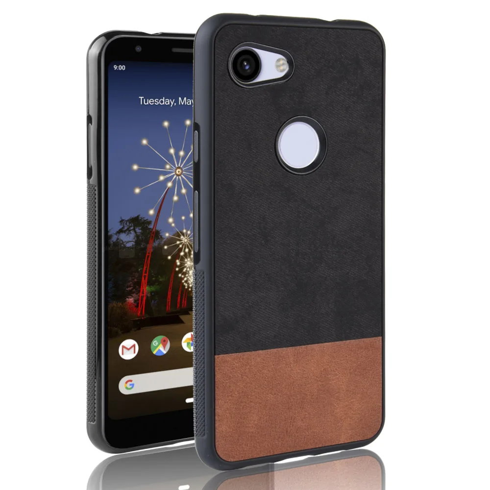 

For Google Pixel 3A Case Retro Denim Fabric Leather Protective Phone Case For Pixel 3A XL 3axl Business Hard Back Cover (N0531)