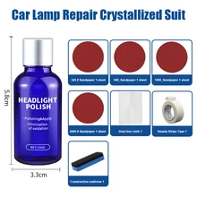 8 шт./компл. фар автомобиля ремонт жидкость для фар в виде кристаллов, покрытых серебром ремонт инструмента YAN88