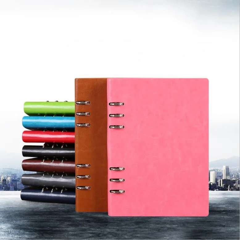 

A5 Loose-leaf PU Leather Business Spiral Notebook Diary Memo Notes To Do It Planner Weekly Schedule Notepad Office Stationery