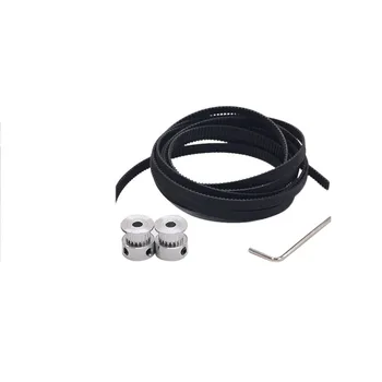 

3D Printer Parts Accessory 2pcs 20 teeth GT2 Timing Pulley Bore 5mm + 2M GT2 timing Belt for 3D printer parts
