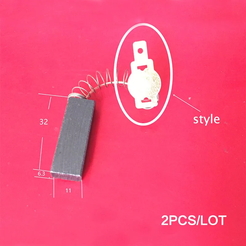 Мм 6,3*11*32 мм Электрический Пылесос Мотор Угольная щетка, держатель угольной щетки, высокое качество - Цвет: Carbon Brush