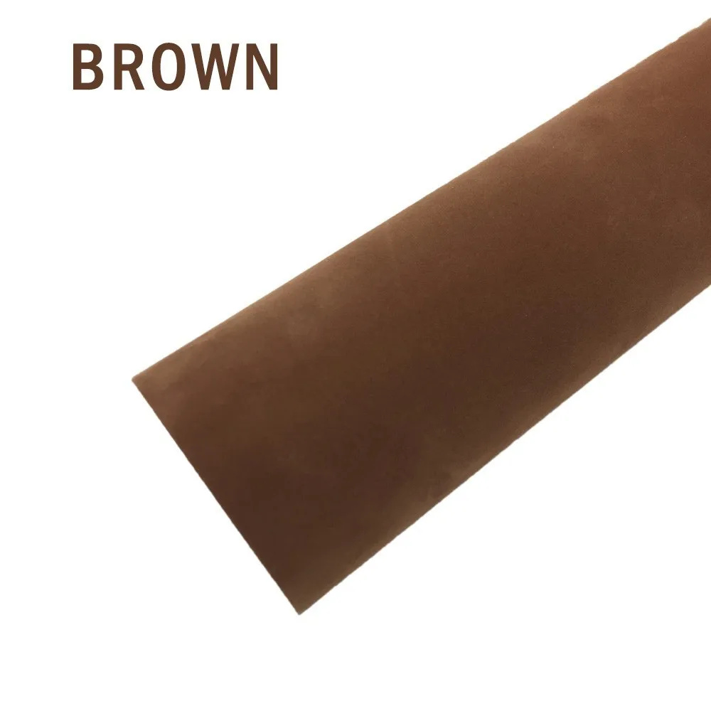 Автомобильная бархатная ткань, замша, виниловая пленка для упаковки, меняющая цвет, самоклеющаяся наклейка для салона автомобиля, наружная отделка - Название цвета: Brown