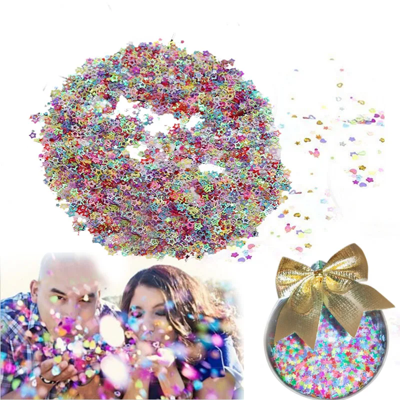 3 мм мини-звезды разбрызгивает Конфетти День рождения свадьбы конфетти украшения DIY Дизайн ногтей ремесло металлические звезды вечерние принадлежности