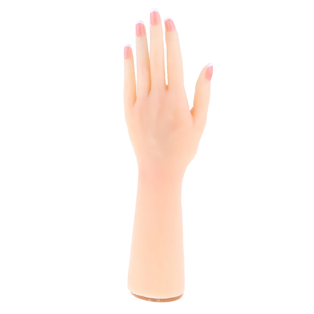 1:1 Lifesize Silicon Gel Female Hand Model Nail Art Practice Manicure Training Bracelet Jewelry Ring Display Prop Lab Supplies