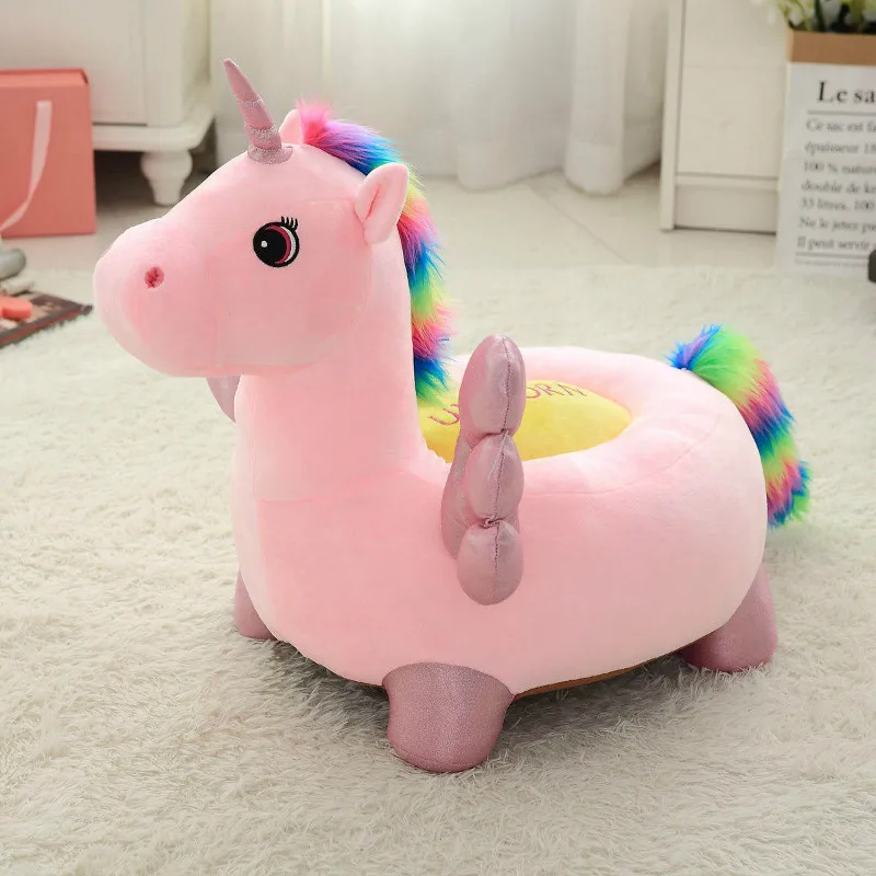 

Plush Unicorn Baby Seat Feeding Chair Soft Stuffed Animal Unicorn Plush Toys Kids Safety Seat Toys for Children