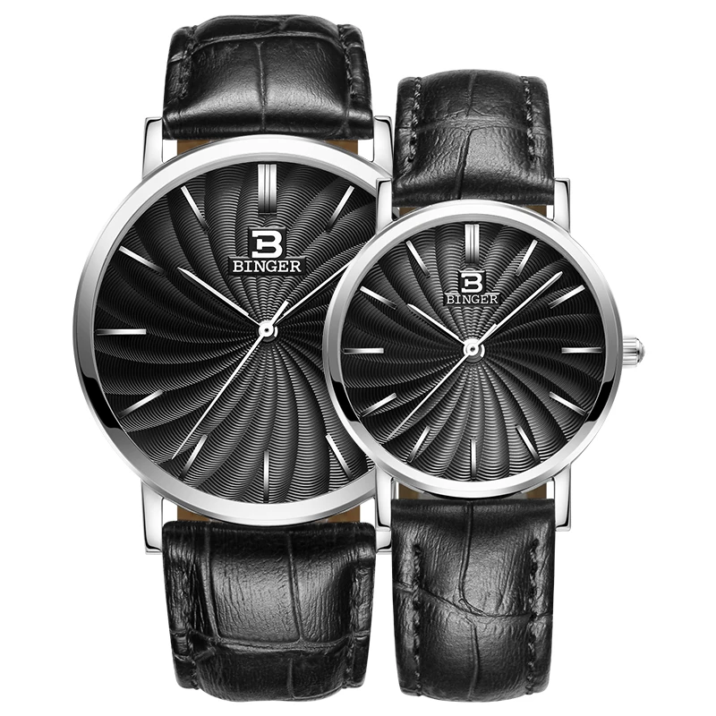 Швейцарские часы Бингер, роскошные брендовые кварцевые часы, полностью из нержавеющей стали, ультратонкие наручные часы, водонепроницаемые, B3051M B3051L