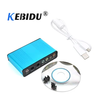 

kebidu USB 2.0 Sound Card 6 Channel 5.1 Optical External Audio Card Converter CM6206 Chipset for PC Laptop Desktop Tablet