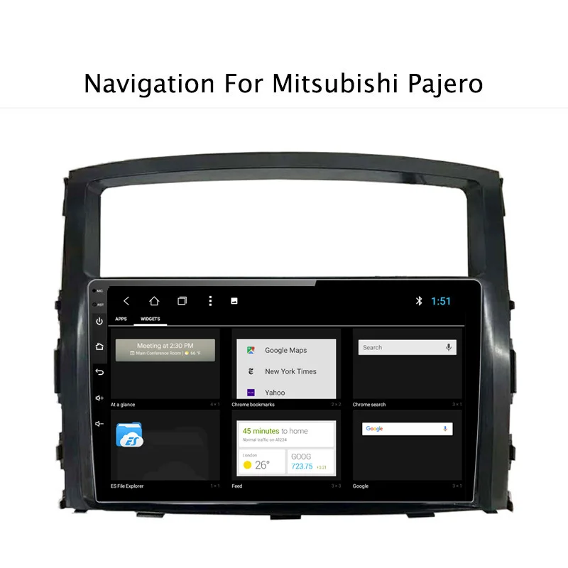 Discount NAVITOPIA 9inch 2G RAM 32G ROM Android 8.1 Car DVD Multimedia GPS Navigation for Mitsubishi Pajero 2006 2007 2008 2009 2010 2011 2