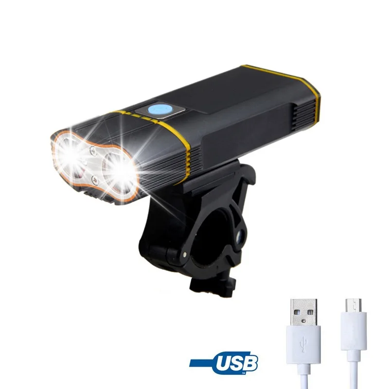 7000Lm Bicycle Light LED front Rechargeable USB Bike Light Torch Cycling Headlamp Bicycle lamp Built in 18650 Battery