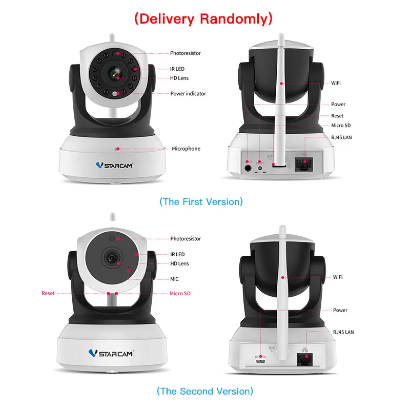 VStarcam HD Ip Camera Wireless Wifi Wi-fi Video Surveillance Night Security Camera Network Indoor Baby Monitor C7824WIP