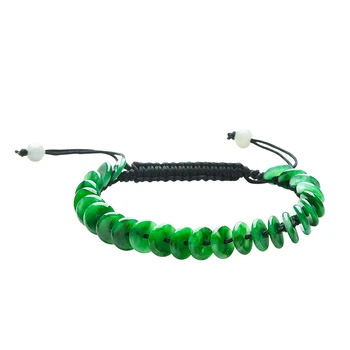 

Natural authentic jade ice type moisturizing jade bracelet woven hand rope jade jewelry