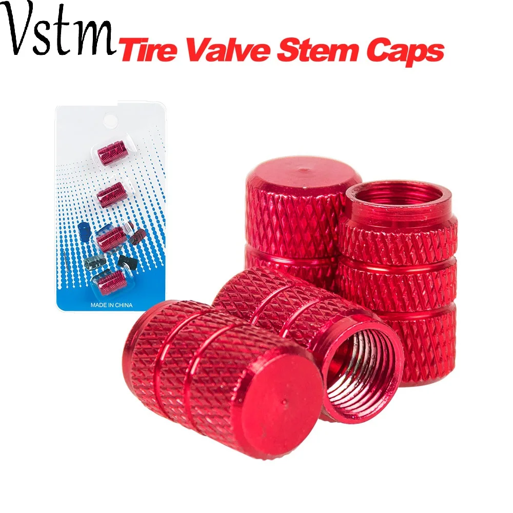 4 Pcs COVER Theftproof Aluminum Car Wheel Tires Valves Tyre Stem Air