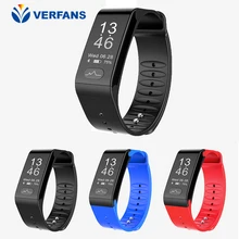 Verfans T6 умный Браслет измерения ЭКГ мониторинг сна спортивные Шагомер 0.96 большой размер Экран вибрации напоминать Функция