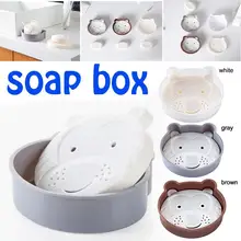 Держатель мыльницы креативный мультфильм обезьяна Soapbox мыльницы двухслойный слив путешествия пластиковая мыльница ванная комната кухня