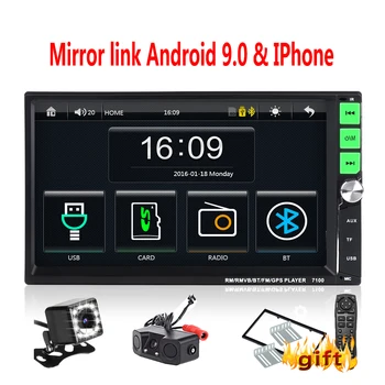 

2din car radio multimedia player 7 inch Touch mirrorlink Android 9 MP5 Player Autoradio Bluetooth Rear View Camera tape recorder