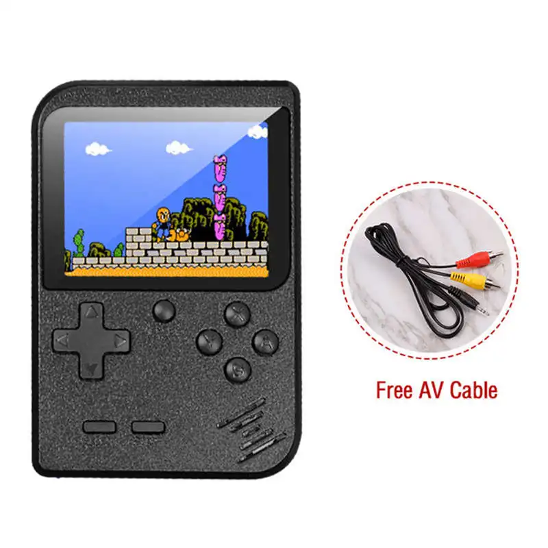 

Portable Mini Handheld Game Console 8-Bit 2.8 Color Lcd Screen Handheld Game Console In-Game Kids 400 Video Game Black