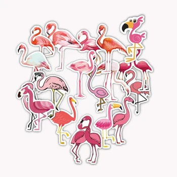

TD ZW 18Pcs/Lot Lovely Flamingo Cartoon Stickers For Laptop PS4 Car Bicycle Skateboard Phone Cute Children Toy Sticker