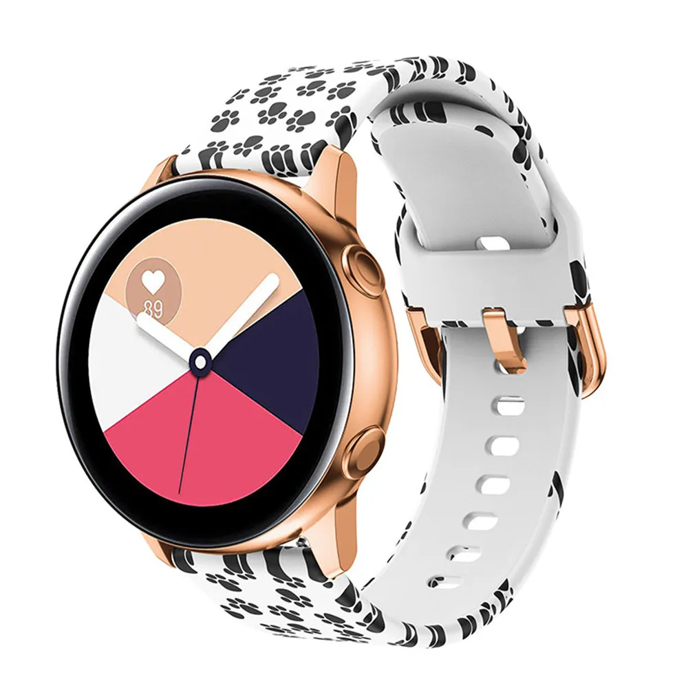 20 мм ремешок для часов samsung Galaxy Watch активный 42 S2 gear Мягкие силиконовые спортивные