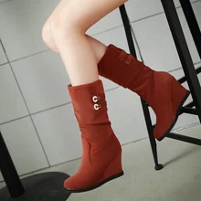 Г. Зимние ботинки на толстой плоской подошве, высокие зимние ботинки женские ботинки на толстой подошве Большие размеры