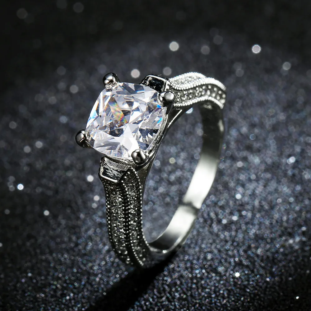 Женское кольцо с цирконием Bague Etoile Трендовое Золотое 925 цветов AAA для свадьбы и