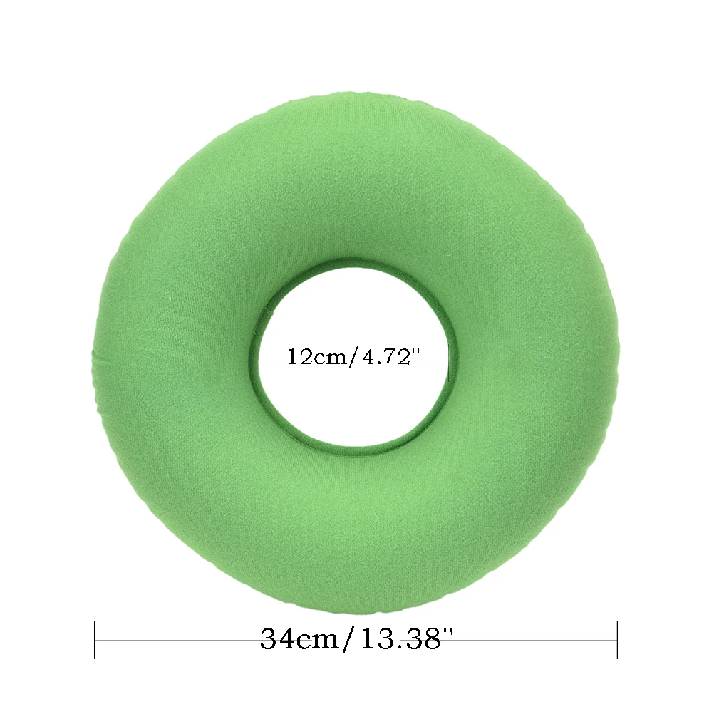 34*12 см Надувное виниловое КОЛЬЦО круглая подушка для сиденья медицинская геморройная Подушка без пончика резиновая надувная подушка для сиденья - Цвет: Зеленый
