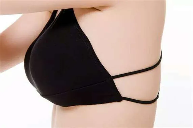 Women Padded Bras Hollow Back Bralette Bra Caged Tank Top (11)