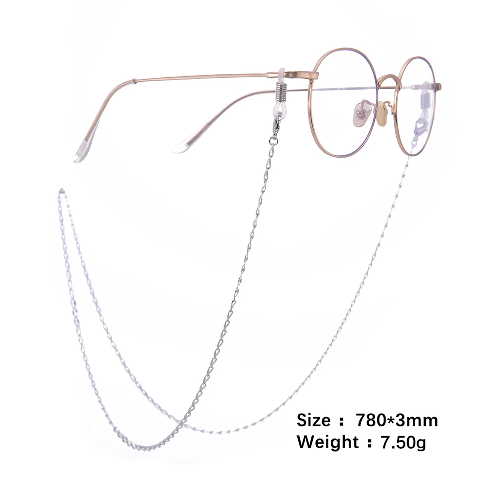 Teamer Серебряная Золотая металлическая цепочка для очков для женщин, модные очки, амулеты, солнцезащитные очки, ремешок для мужчин, очки для глаз, цепочка на шею - Цвет: 6