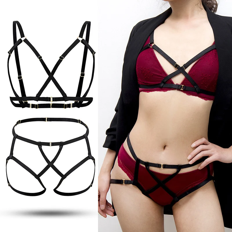 

Women Hollow Stretch Belt Body Chain Set Jewelry Bikini Neck Beach Chains Nightclub Party @M23
