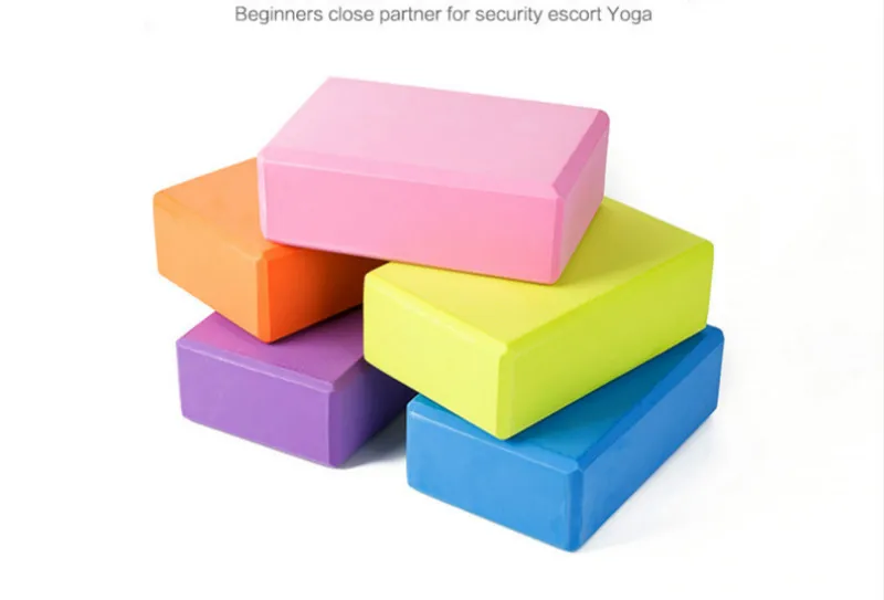 8 цветов EVA блоки для йоги 120g Спорт Тренажерный зал пена тренировки блок для растяжки коррекции фигуры медицинских учебных набор для