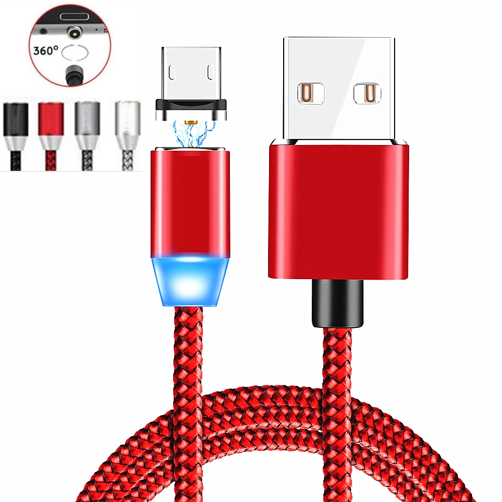 Красный магнитный кабель типа C Cabo USB Kabel для Nokia 8 Xiaomi Mi8 Mi9 LG V30 Samsung S10 S10e A7 2018