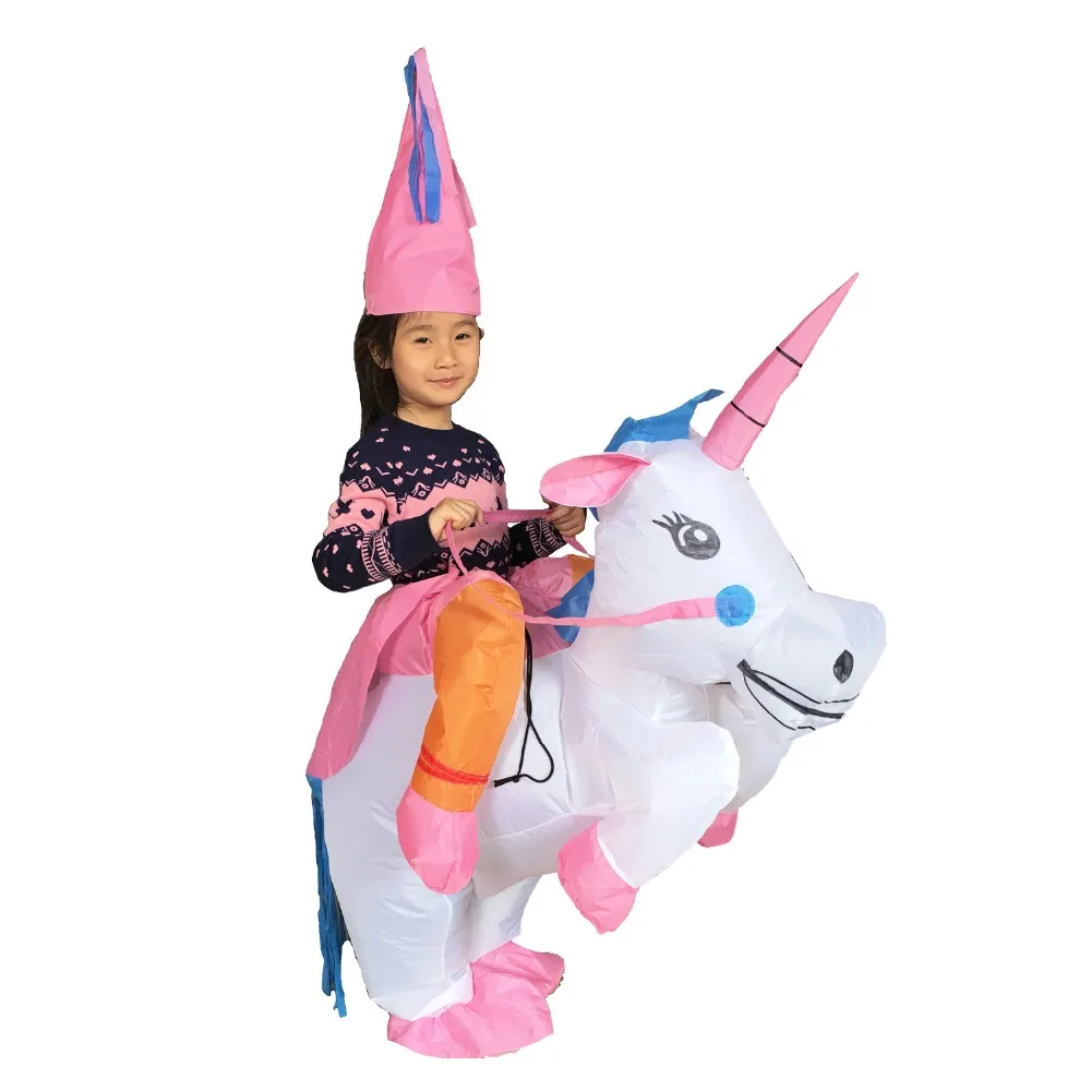 Inflatable Unicorn Costumes Carnaval Princess Outfit Purim Party Fancy Dress Halloween Costumes for Kids Women Men Adult