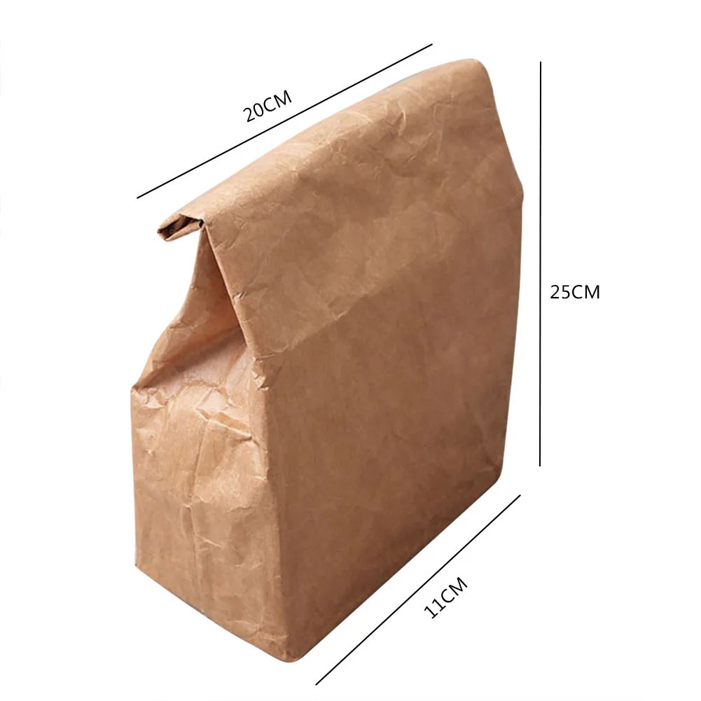 6л коричневая бумажная сумка для обеда многоразовый мешок для коробки прочный изолированный термопакет из крафт-бумаги кулер для закусок контейнер для пикника для мужчин 20