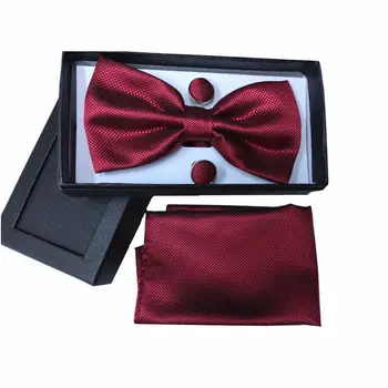 

bow tie set men vintage black yellow silver wedding dress mens ties and handkerchief sets necktie cufflinks boxes gifts box