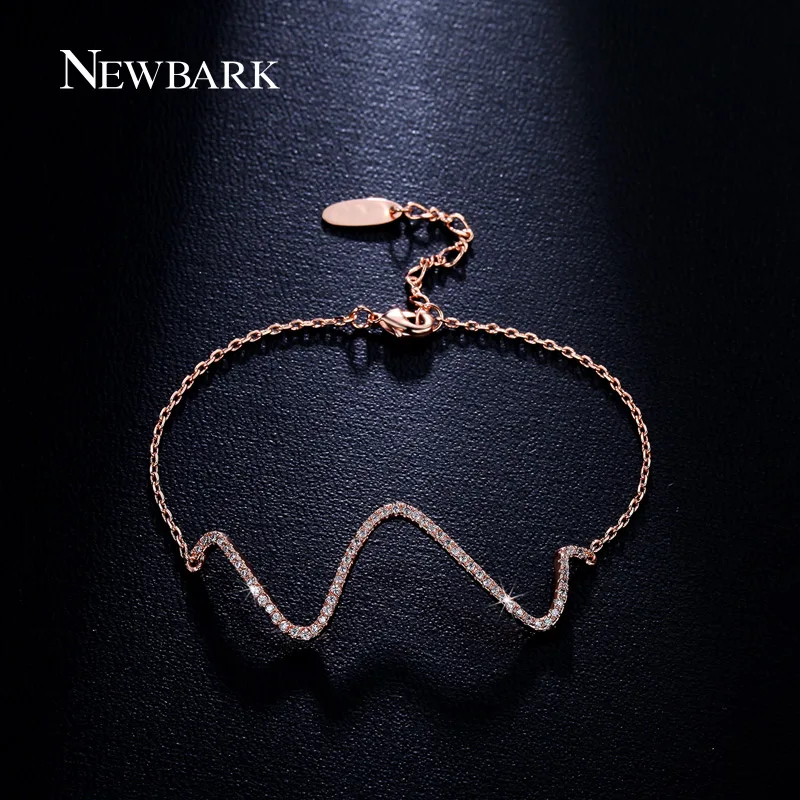 font b NEWBARK b font Adjustable Fashion font b Bracelet b font W Letter Paved