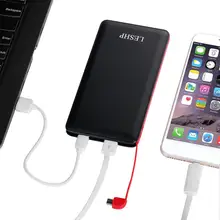 LESHP туфли на ультра-высоком 10000 мА/ч, Ёмкость 10 Вт легкий Портативный быстрой зарядки 4-Порты и разъёмы Мощность Bank зарядное устройство для Iphone для samsung