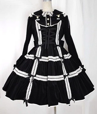 (LLT018) Lolita Dresses Long Sleeve Sweet Lolita Short Dress Ball Gown Fancy Prom Dress Halloween Party Masquerade Costume