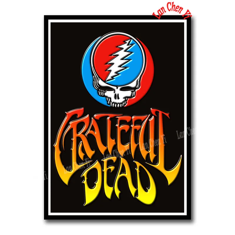 The Grateful Dead рок-музыка с покрытием бумажные плакаты настенные стикеры домашний Декор постер для бара/кафе 42*30 см - Цвет: Кофе