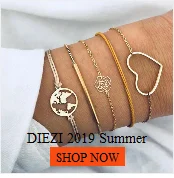 DIEZI богемные черепахи браслеты с подвесками браслеты для женщин Мода Золотой Цвет Strand браслеты наборы украшений подарки Вечерние