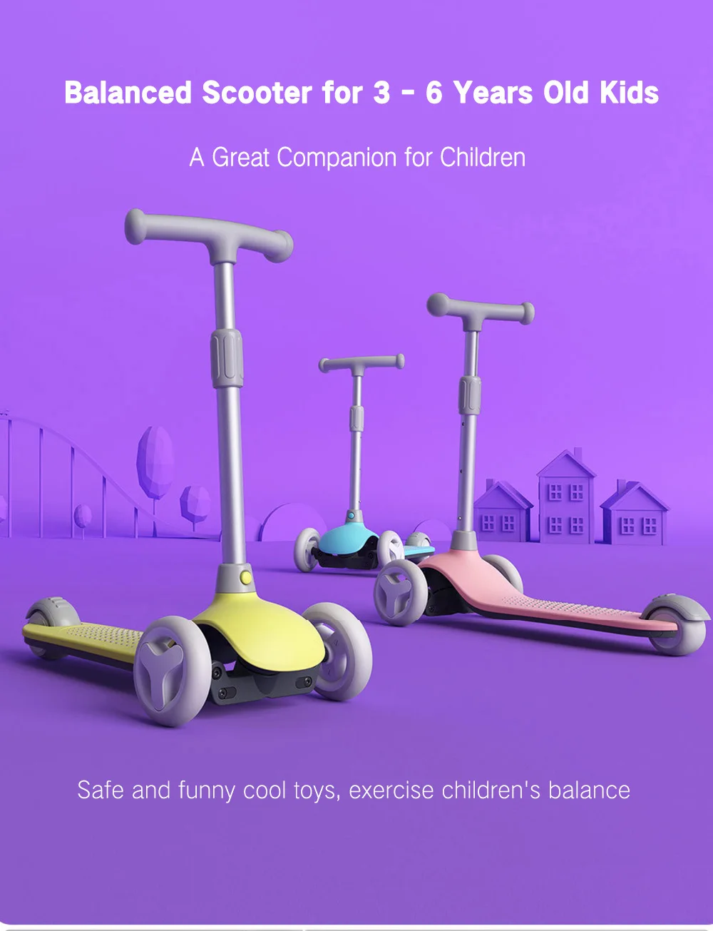 Xiaomi Mitu детский скутер 3 PU флэш колеса несколько безопасности Защита двойная пружина Гравитация Рулевая Система регулируемая высота