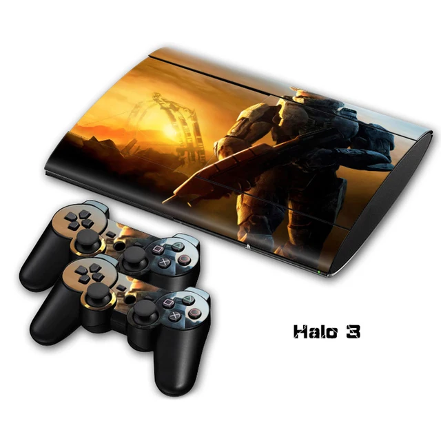 Cheap Halo 3 Vinyl Skin Sticker For Sony PlayStation 3 Super Slim Console and Controller Skin 