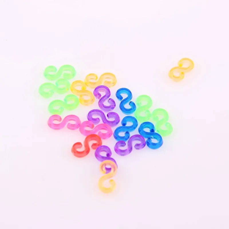 New Mix color & Transparent Loom Rubber Bands Kits S Or C Clips for DIY Loom Bands Bracelet Charms Accessaries