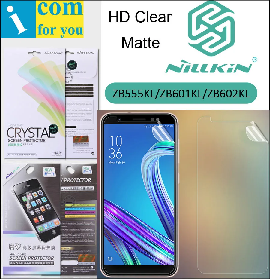 

Nillkin Matte HD Clear Screen Protective Film For Asus Zenfone Max Pro M2 M1 ZB631KL Soft Transparent Crystal