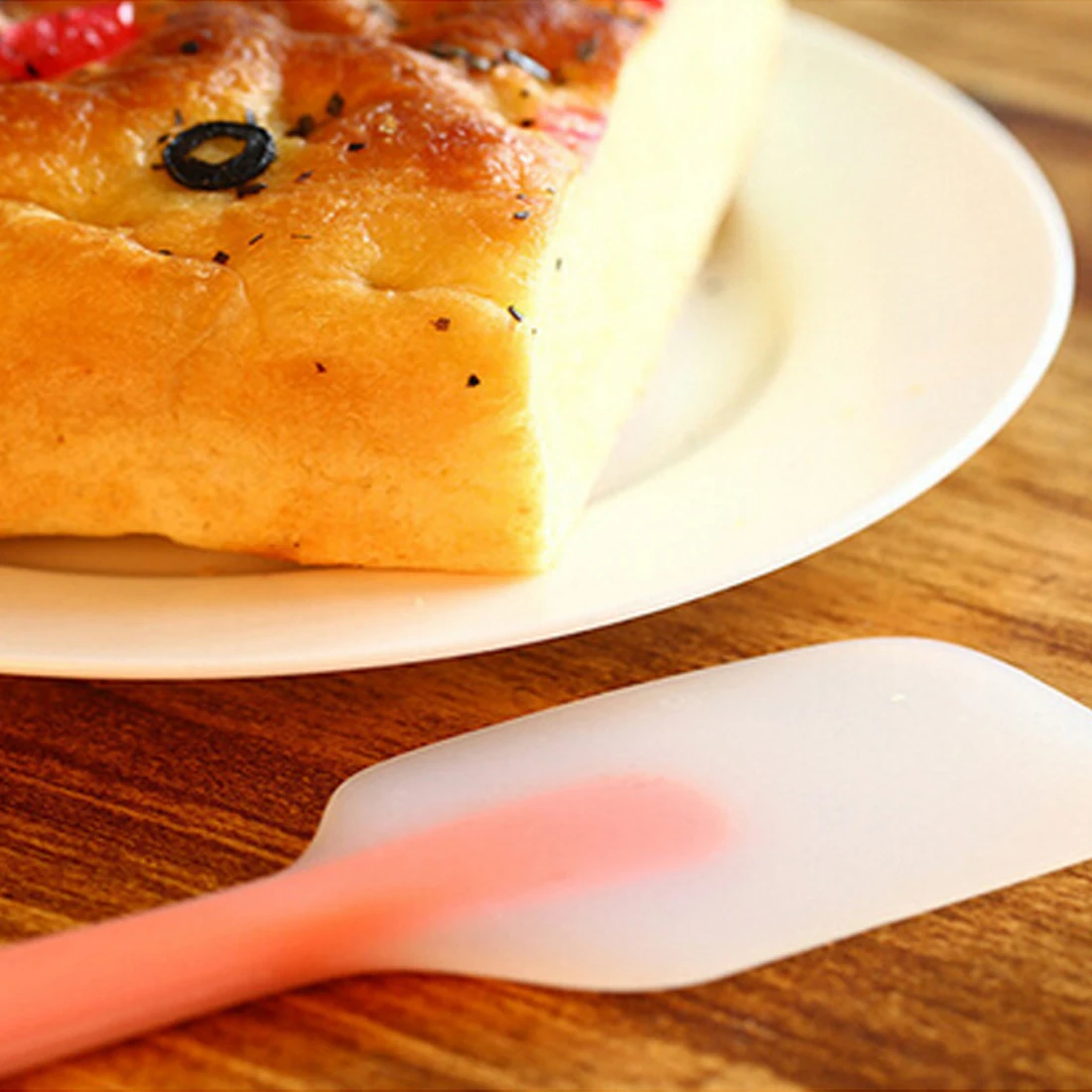 

Hot! Kitchen Cream Butter Cake Spatula Silicone Spatula Baking Butter Scraper Cooking Cake Kitchenware