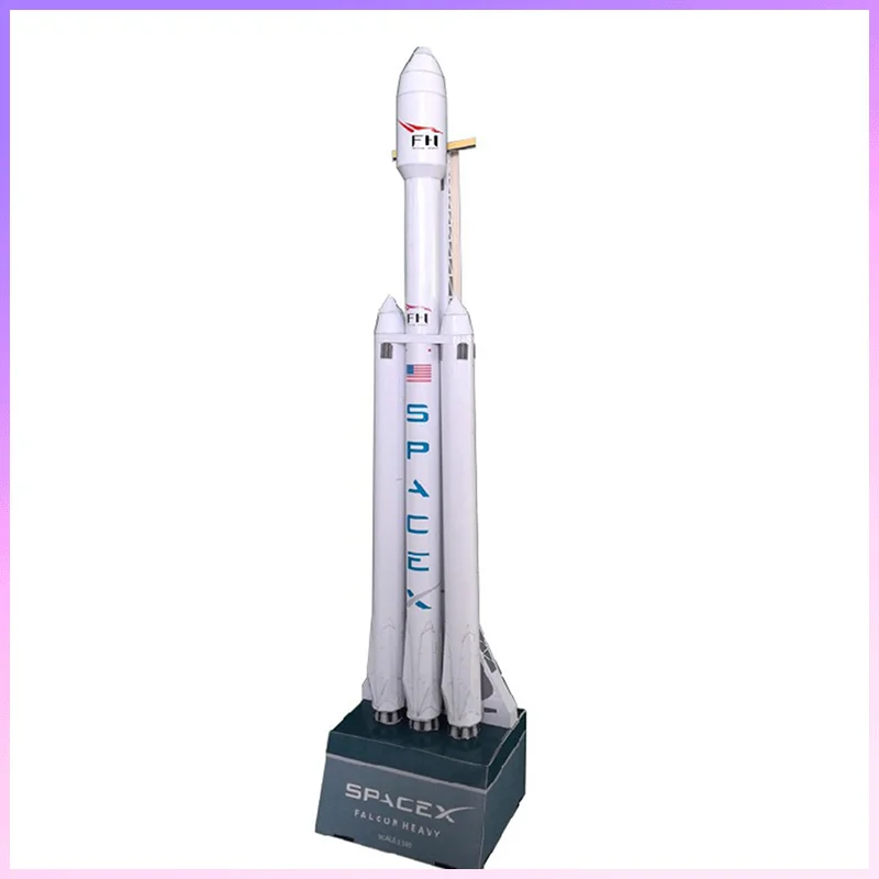 1:160 шкала 42 см SpaceX Falcon сверхмощная 3D бумажная головоломка Студенческая Модель