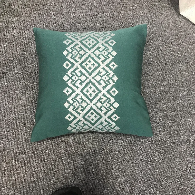 2019 Vintage Geometric Pillow Case For Chair Car Sofa European Simple Lumbar Pillow Cover Soft Simple Dustproof Cushion Cover