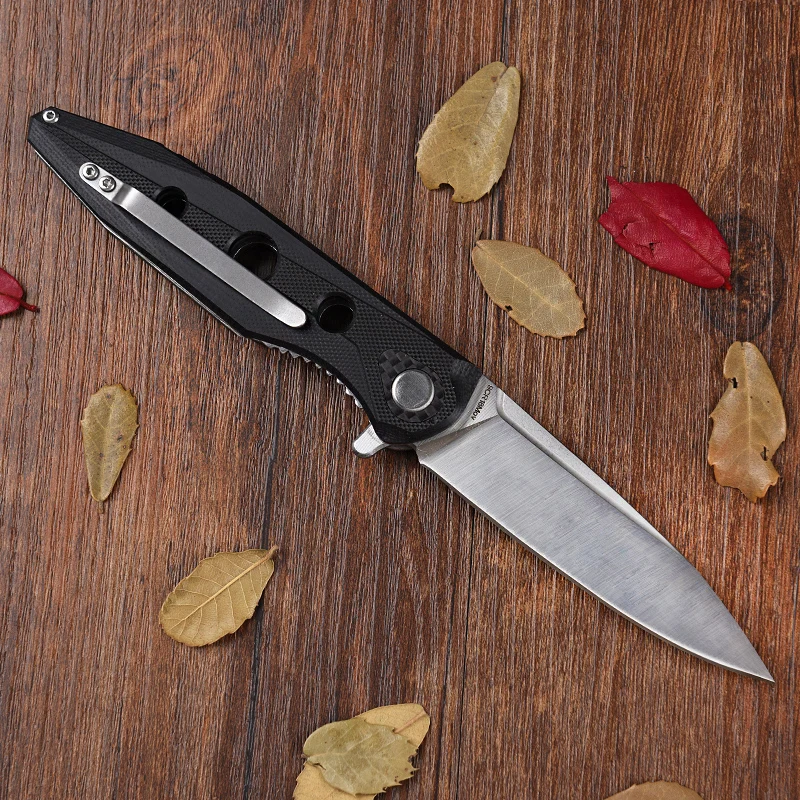 Складной нож высокой твердости тактический 9Cr18Mov Blade G10 инкрустированный ручкой