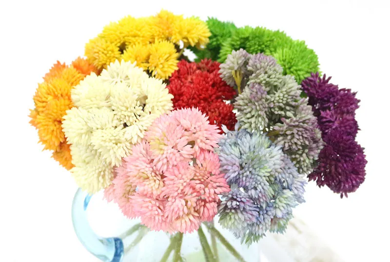 Flone Soft Rubber Artificial Rice Tsai Ball Fruit Hydrangea Simulation Fake Flower Real Touch Succul